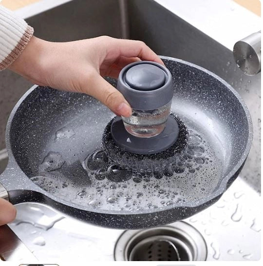 2-in-1 Soap Dispensing Dish Scrubber Brush – Pack of 2