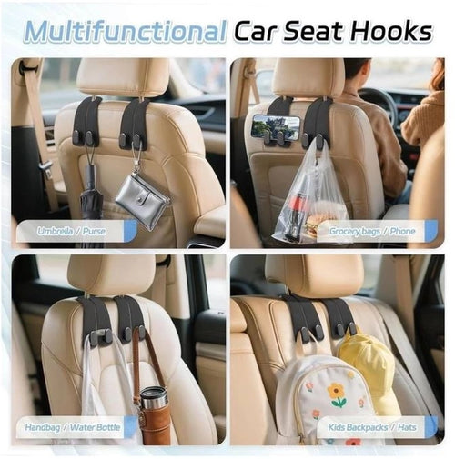 Car Headrest Hooks for Bags & Handbags – Pack of 2