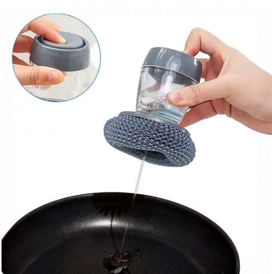 2-in-1 Soap Dispensing Dish Scrubber Brush – Pack of 2