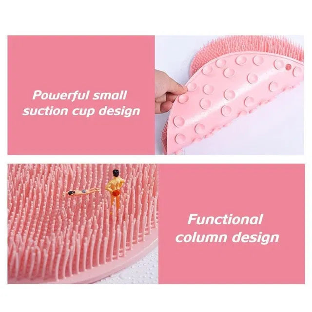 Silicone Bath & Foot Scrubber Mat with Suction Base