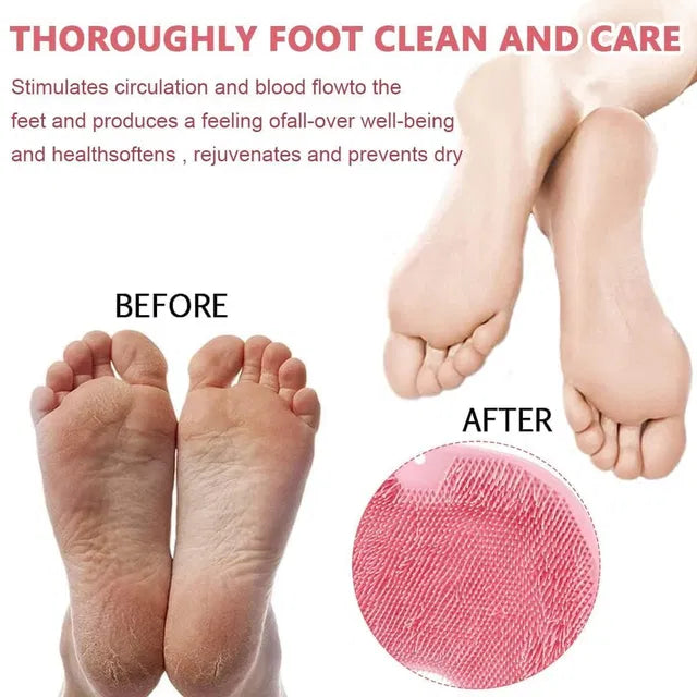 Silicone Bath & Foot Scrubber Mat with Suction Base
